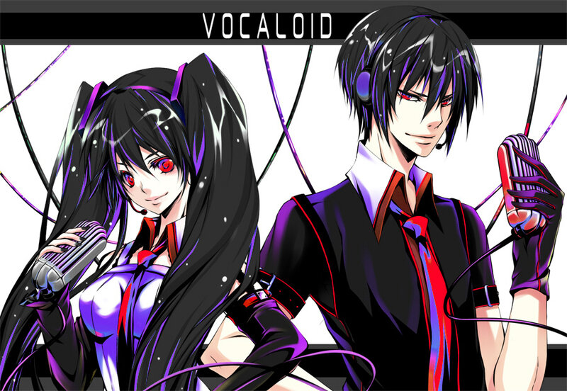 Two Anime Characters — Black, Dramatic, Microphone