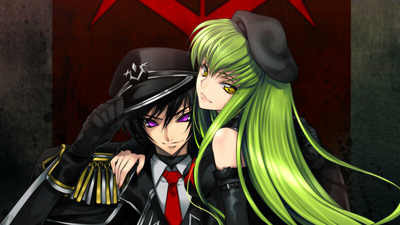 Two Anime Characters — Black, Dramatic, Military Uniforms
