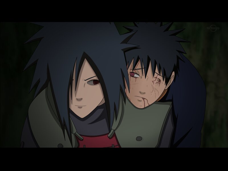 Two Anime Characters — Black, Dramatic, Night, Blood