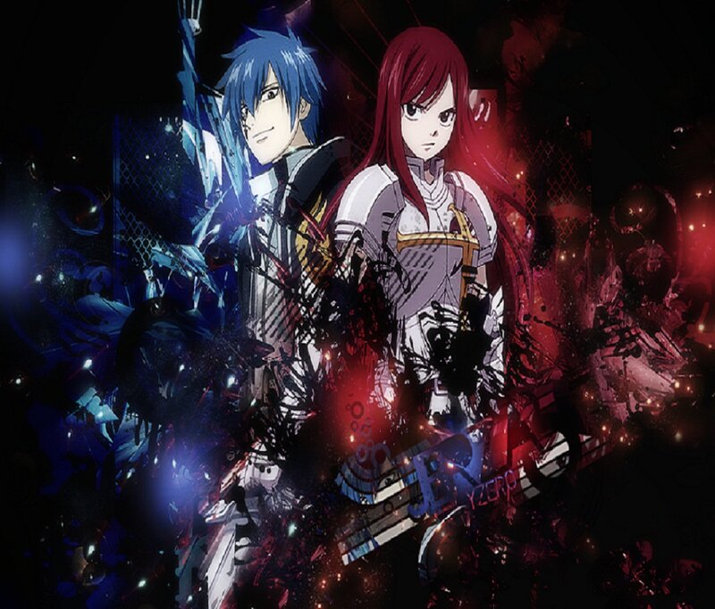 Two Anime Characters — Black, Dramatic, Night, Blue-haired Man
