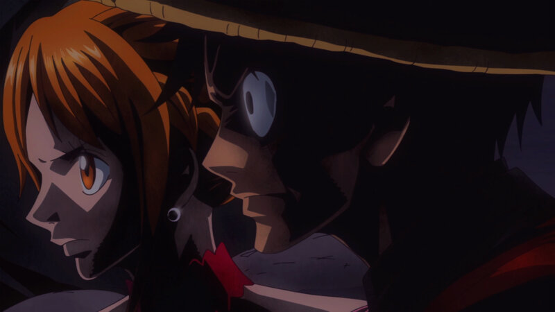 Two Anime Characters — Black, Dramatic, Night, Character