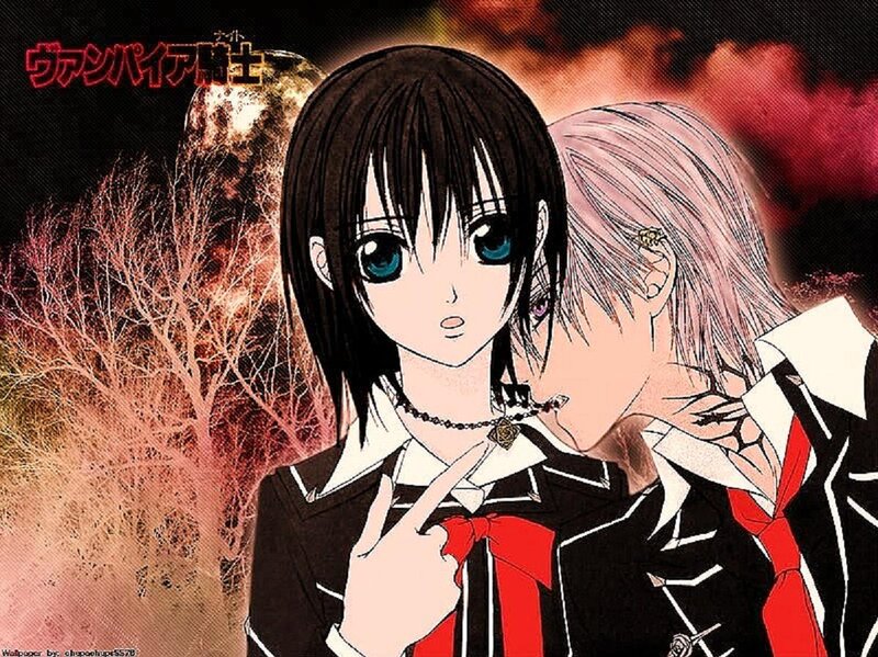 Two Anime Characters — Black, Dramatic, Night, Manga, School Uniform