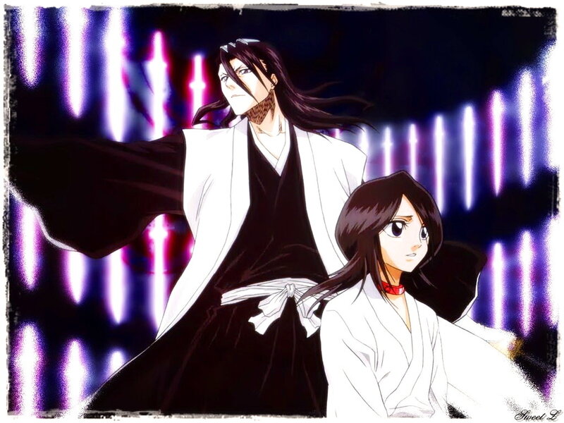 Two Anime Characters — Black, Dramatic, Night, Swords, White Robes