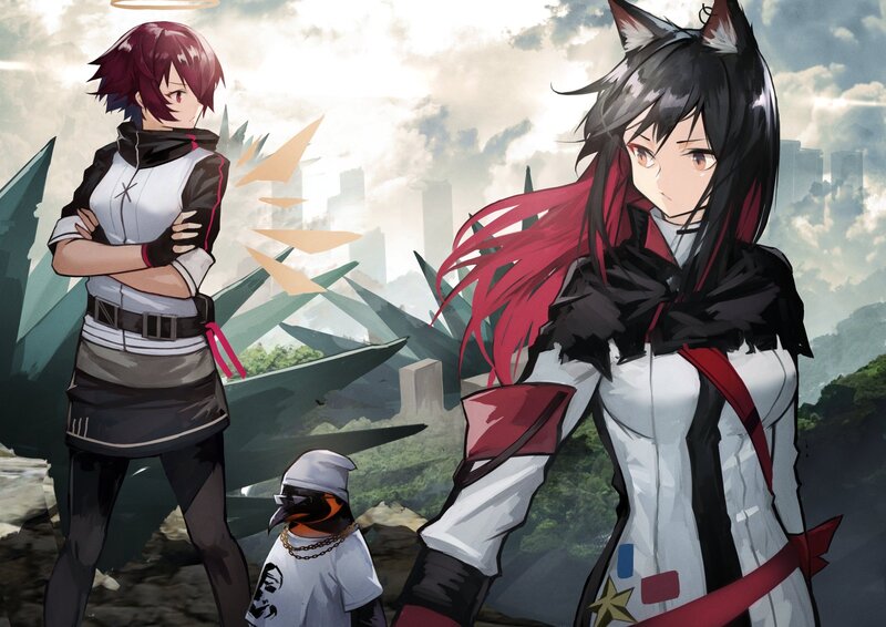 Two Anime Characters — Black, Dramatic, Penguin