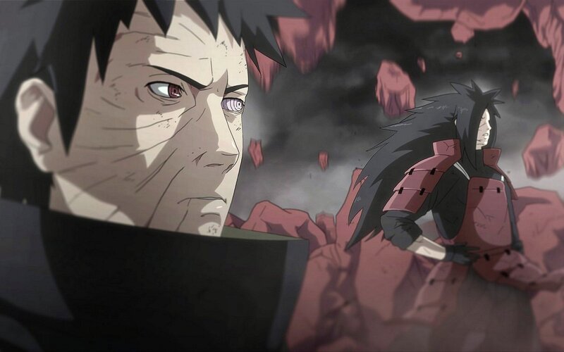 Two Anime Characters — Black, Dramatic, Rocks