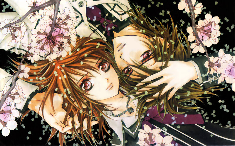 Two Anime Characters — Black, Dramatic, Spring, Manga