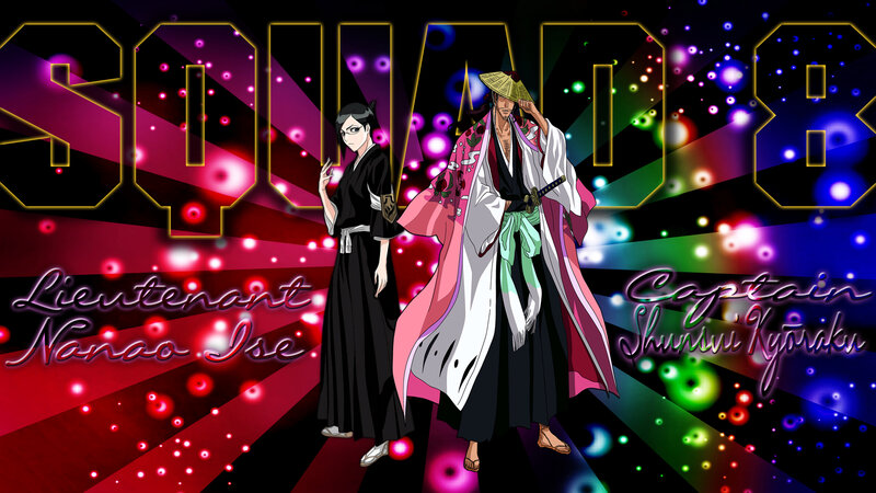 Two Anime Characters — Black, Dramatic, Squad Number