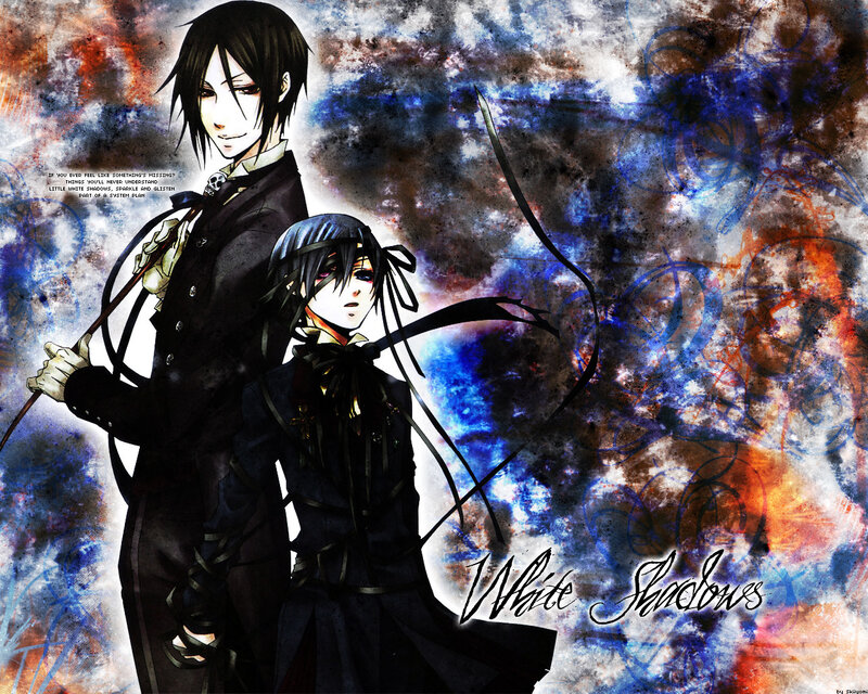 Two Anime Characters — Black, Dramatic, Suits