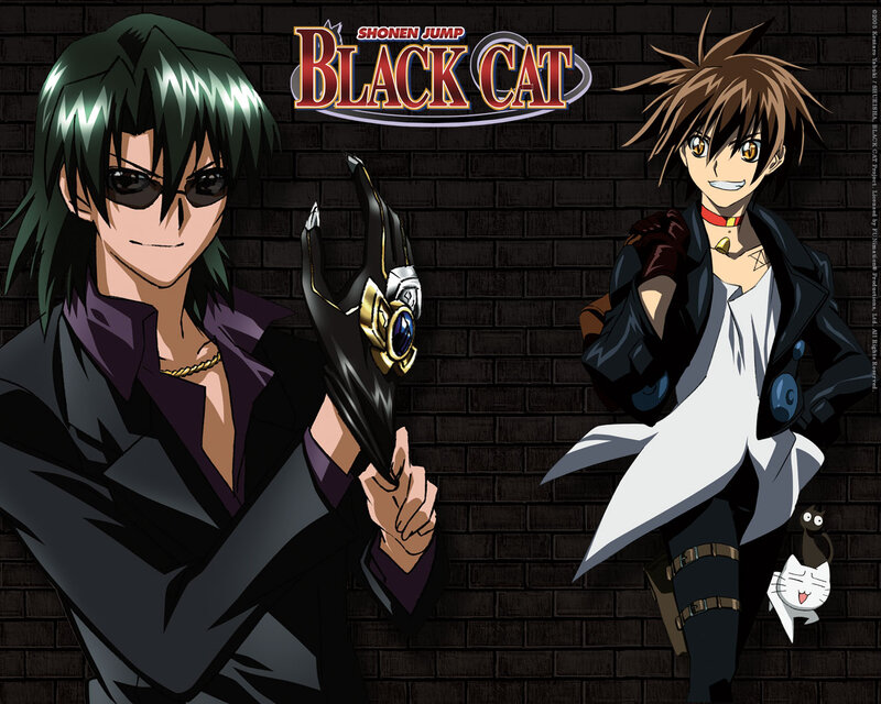 Two Anime Characters — Black, Dramatic, Sunglasses, Gloves