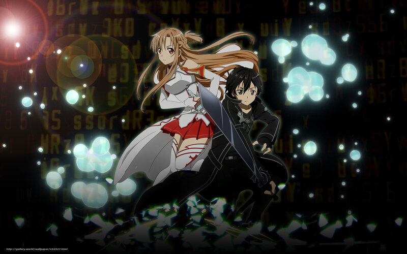 Two Anime Characters — Black, Dramatic, Sword, Digital Background