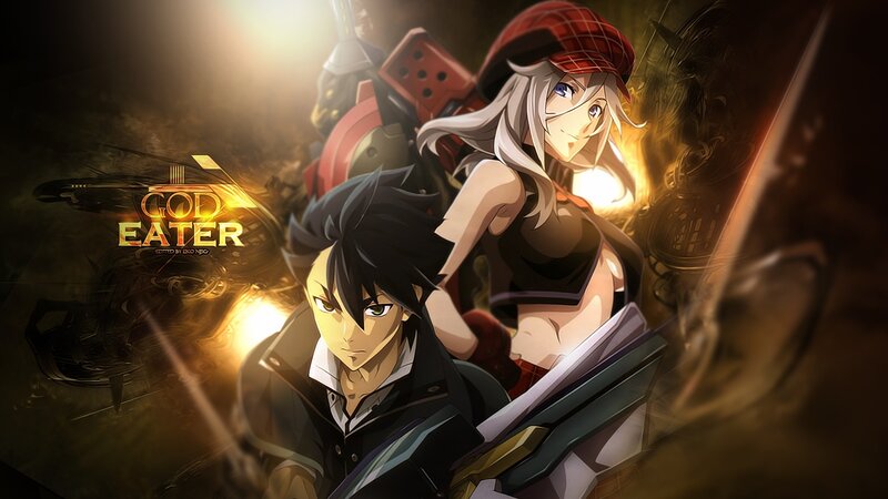 Two Anime Characters — Black, Dramatic, Sword, Mecha