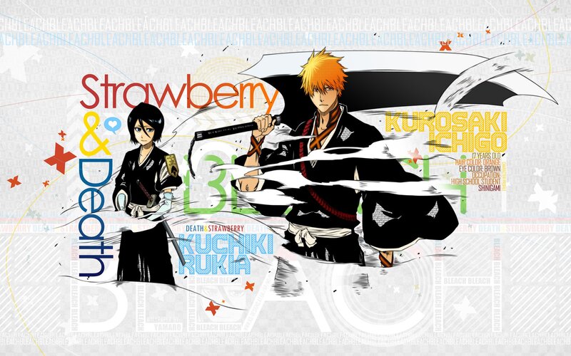 Two Anime Characters — Black, Dramatic, Sword, Text