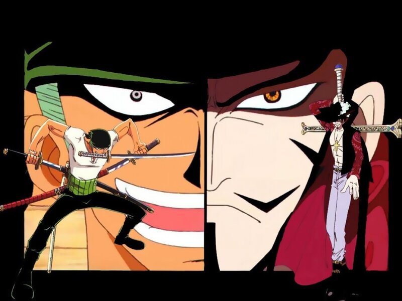 Two Anime Characters — Black, Dramatic, Swords, Manga Art
