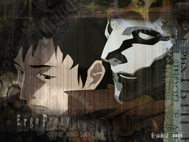 Two Anime Characters — Black, Dramatic, Text, Gears