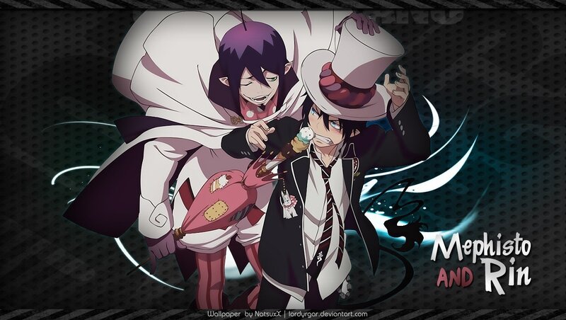 Two Anime Characters — Black, Dramatic, Top Hat, Ice Cream