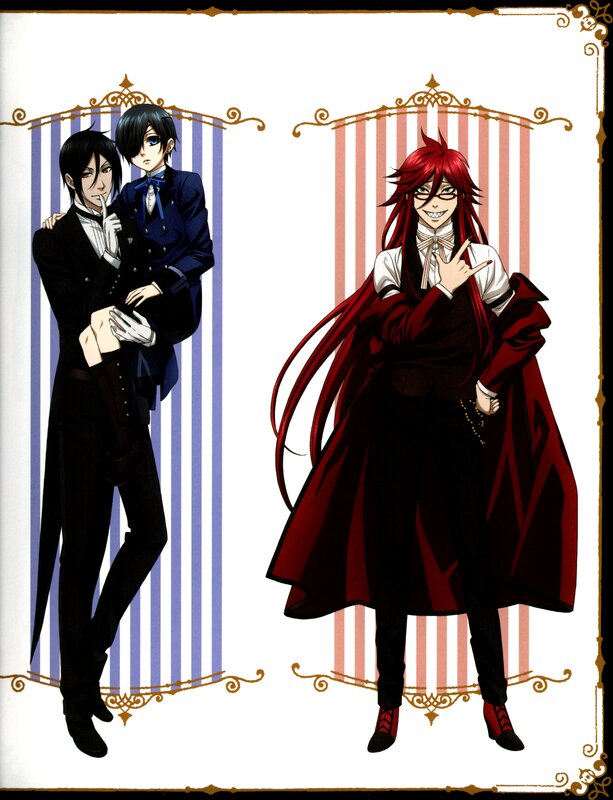 Two Anime Characters — Black, Dramatic, Tuxedo