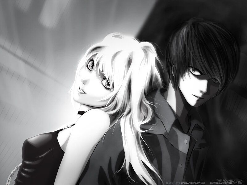 Two Anime Characters — Black, Dramatic, Woman, Man