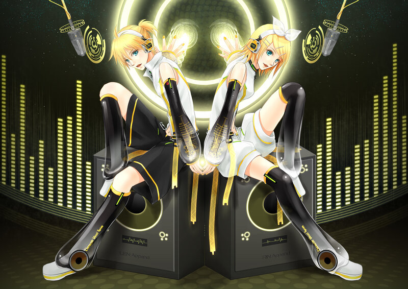 Two Anime Characters — Black, Energetic, Night