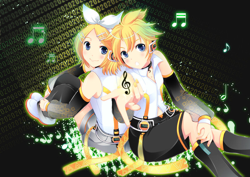 Two Anime Characters — Black, Energetic