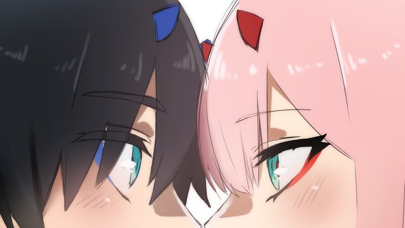 Two Anime Characters — Black, Intense, Eyes
