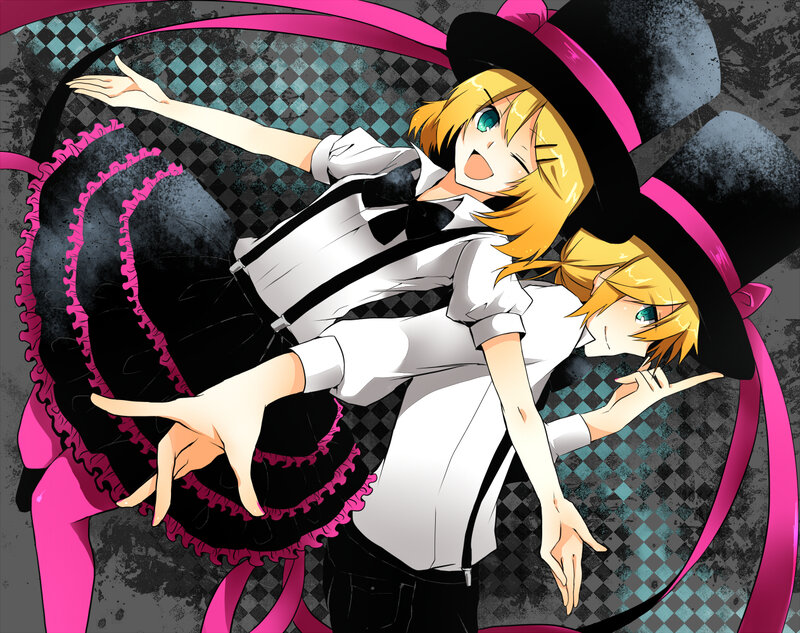 Two Anime Characters — Black, Playful, Manga