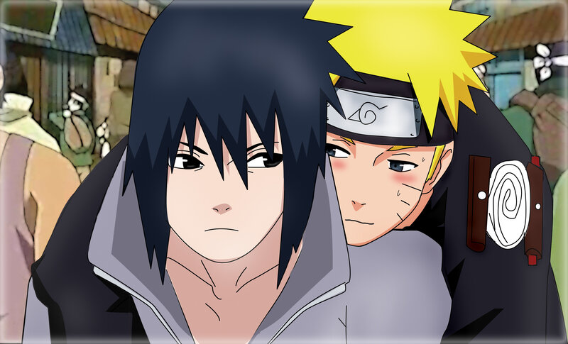Two Anime Characters — Black, Serious