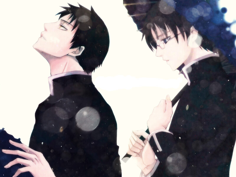 Two Anime Characters — Black