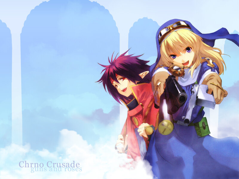 Two Anime Characters — Blue, Adventurous, Guns