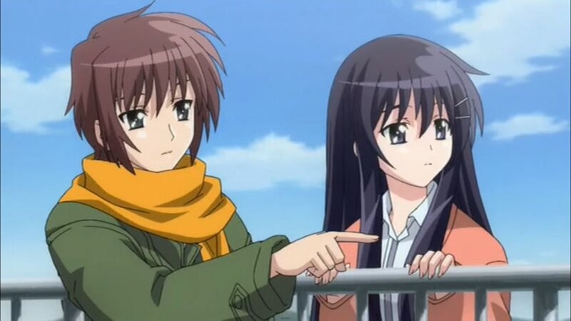 Two Anime Characters — Blue, Calm, Afternoon, Scarf