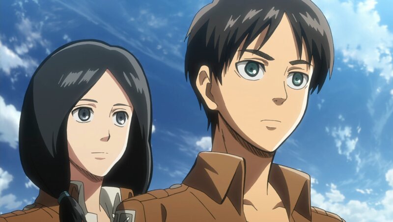 Two Anime Characters — Blue, Calm, Afternoon, Sky, Uniforms