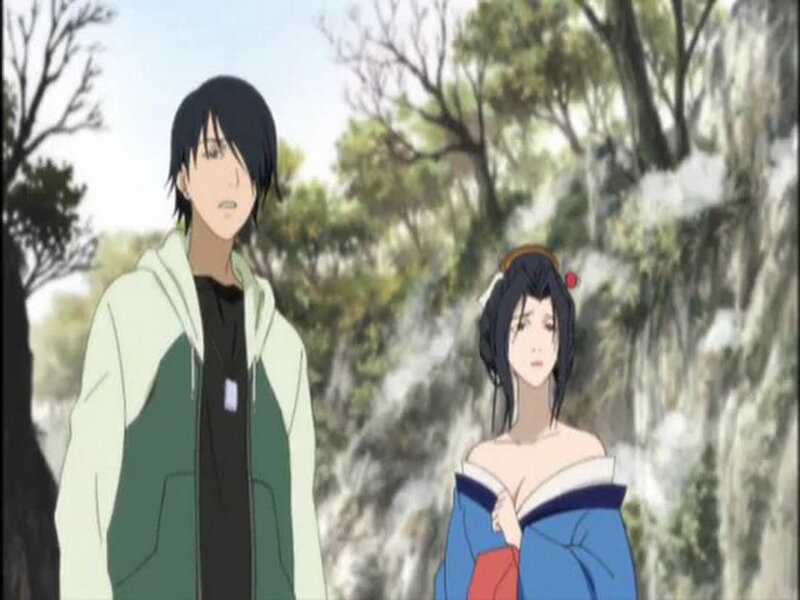 Two Anime Characters — Blue, Calm, Afternoon, Trees