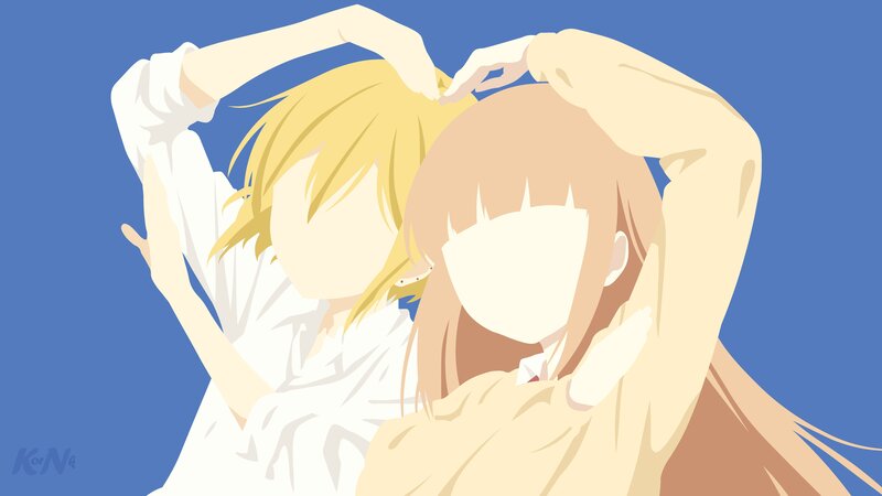 Two Anime Characters — Blue, Calm, Arms