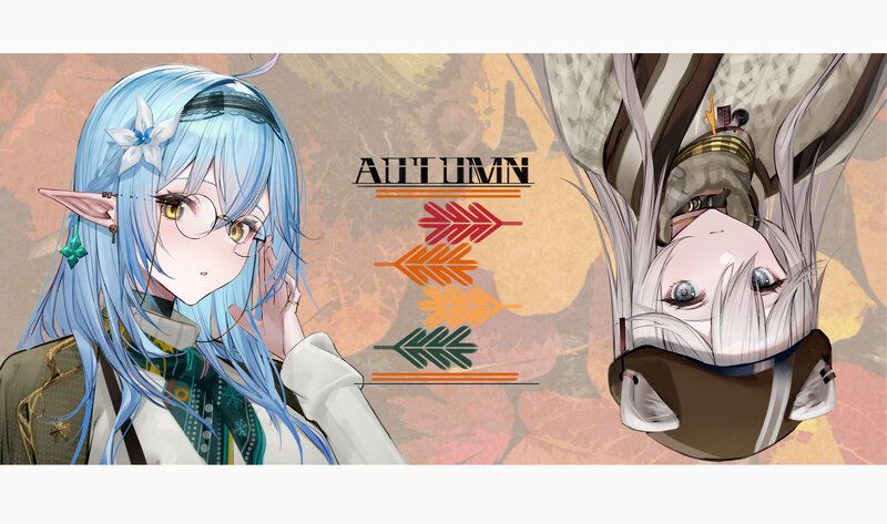 Two Anime Characters — Blue, Calm, Autumn