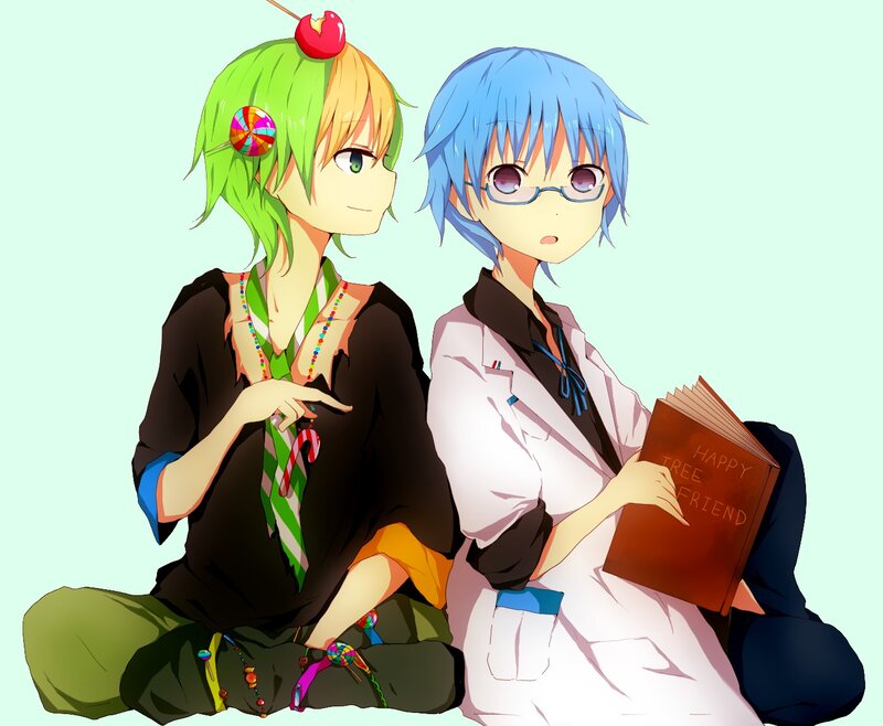 Two Anime Characters — Blue, Calm, Book