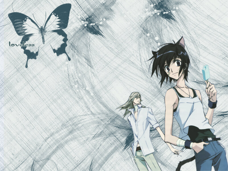 Two Anime Characters — Blue, Calm, Butterfly