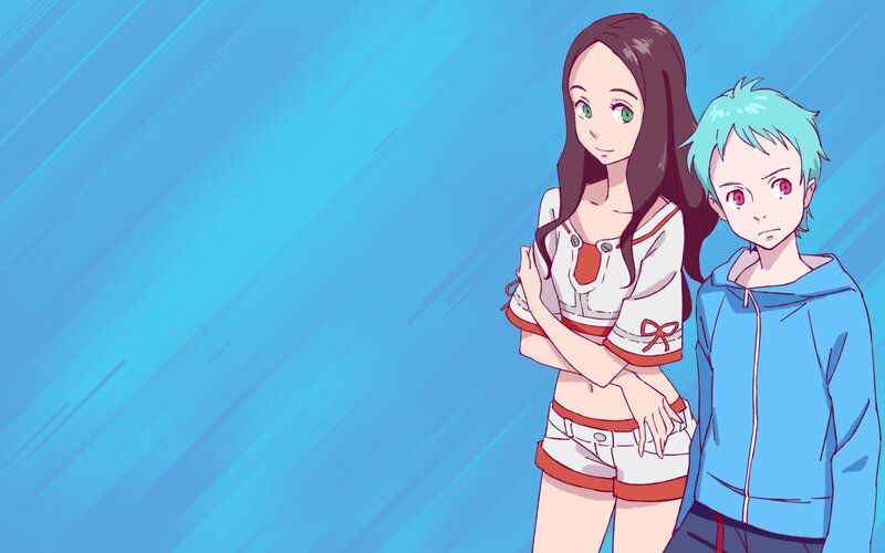 Two Anime Characters — Blue, Calm, Girl