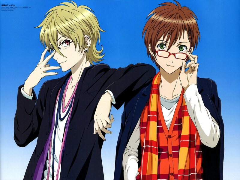 Two Anime Characters — Blue, Calm, Glasses