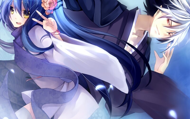 Two Anime Characters — Blue, Calm, Long Hair