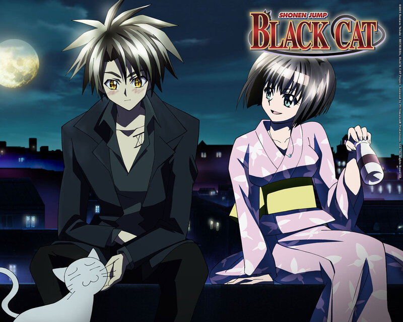 Two Anime Characters — Blue, Calm, Night, Moon