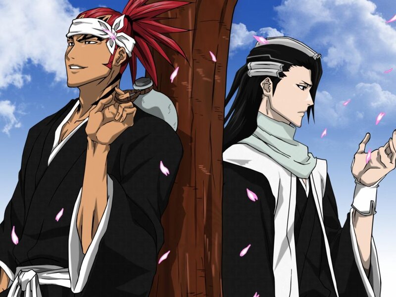 Two Anime Characters — Blue, Calm, Spring, Cherry Blossoms