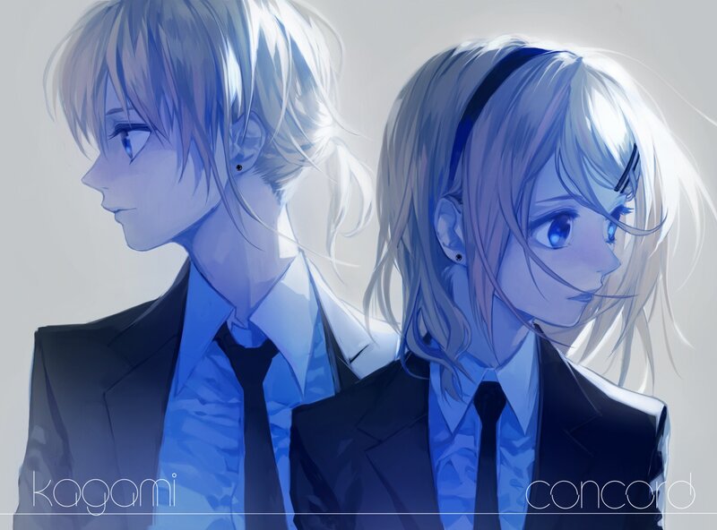 Two Anime Characters — Blue, Calm, Suits