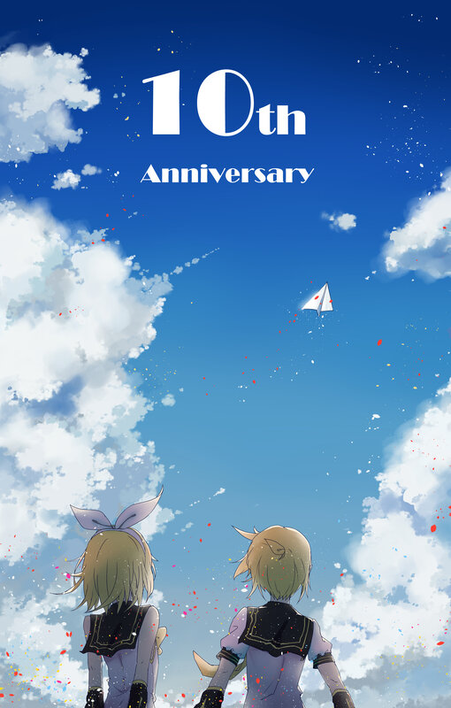 Two Anime Characters — Blue, Celebratory, Afternoon