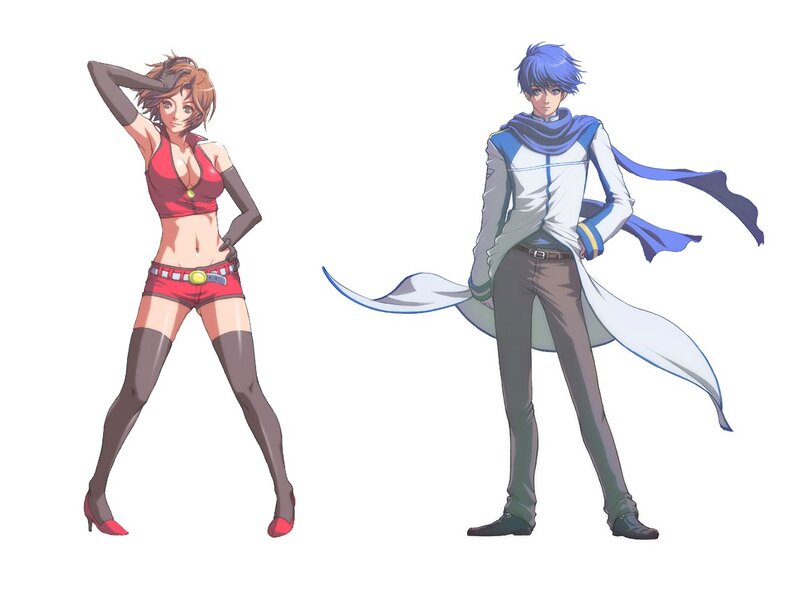 Two Anime Characters — Blue, Confident, Woman