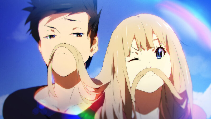 Two Anime Characters — Blue, Dramatic, Afternoon, Hair