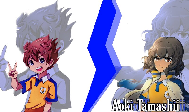 Two Anime Characters — Blue, Dramatic, Anime Art, Text Overlay