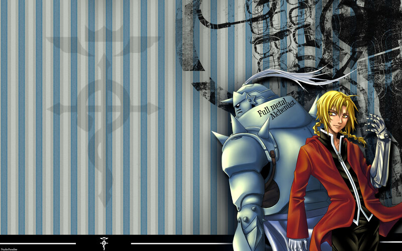 Two Anime Characters — Blue, Dramatic, Armored Man