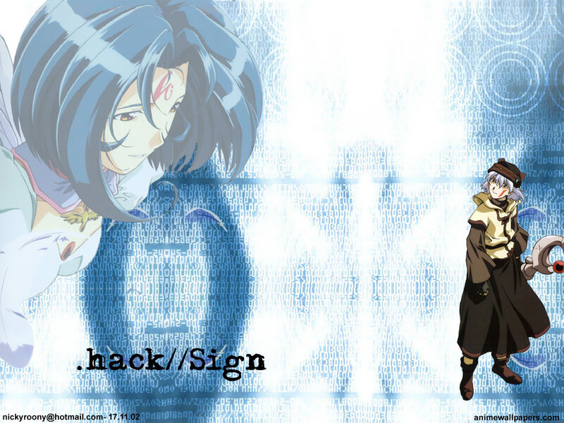 Two Anime Characters — Blue, Dramatic, Binary Code, Digital Background