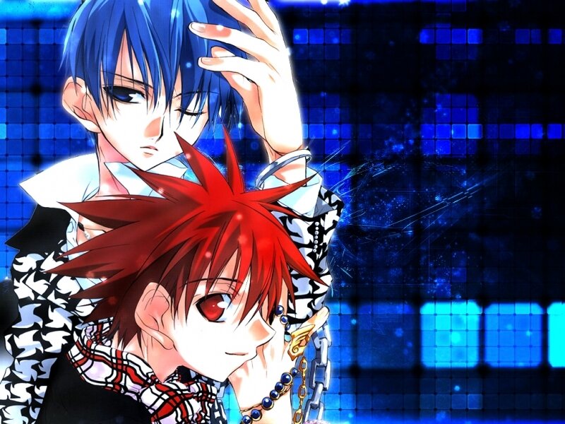Two Anime Characters — Blue, Dramatic, Blue Hair