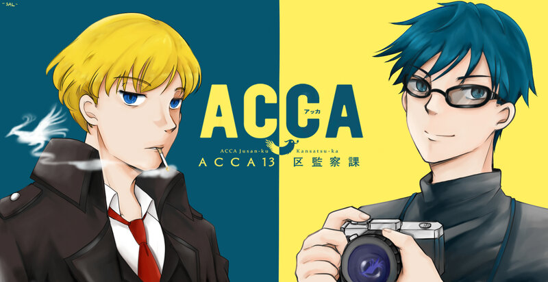 Two Anime Characters — Blue, Dramatic, Camera