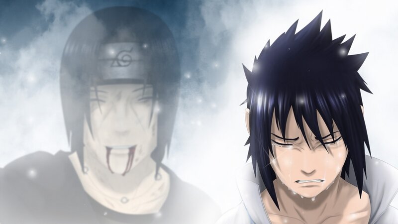 Two Anime Characters — Blue, Dramatic, Ghostly Figure